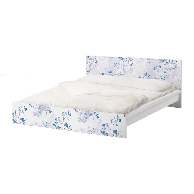 Okleina meblowa IKEA - Malm łóżko 160x200cm - Wzór "Niebieska fantazja
