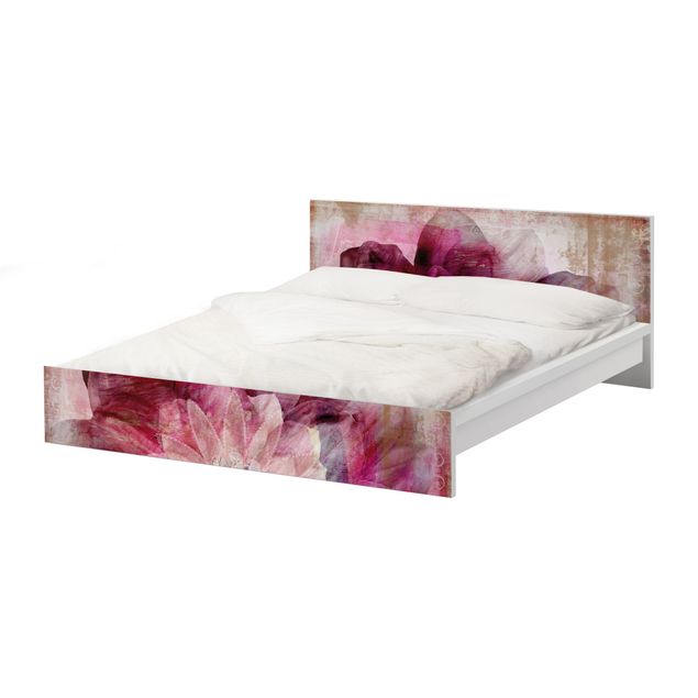 Okleina meblowa IKEA - Malm łóżko 160x200cm - Kwiat biegacza