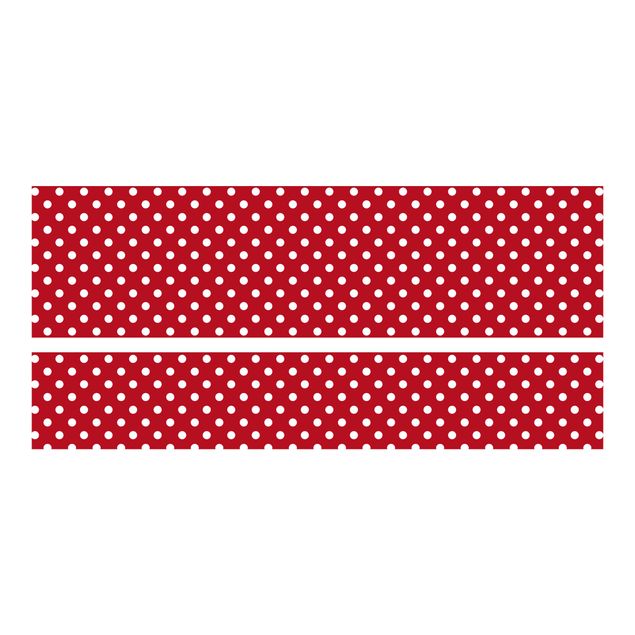 Okleina meblowa IKEA - Malm łóżko 160x200cm - Nr DS92 Dot Design Girly Red