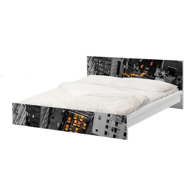 Okleina meblowa IKEA - Malm łóżko 160x200cm - Światła taksówki Manhattan