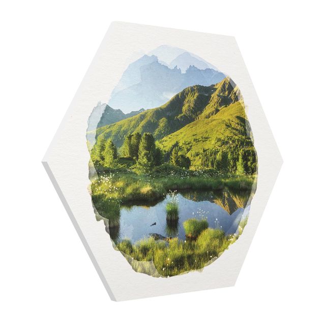 Góry obraz Akwarele - widok z Hirschbichl na dolinę Defereggen