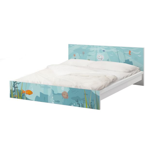 Okleina meblowa IKEA - Malm łóżko 180x200cm - Nr EK57 Krajobraz morski