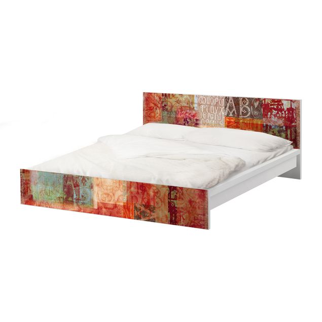 Okleina meblowa IKEA - Malm łóżko 180x200cm - Wzór czcionki