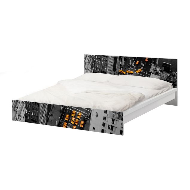 Okleina meblowa IKEA - Malm łóżko 180x200cm - Światła taksówki Manhattan