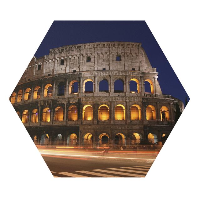 Obrazy architektura Colosseum w Rzymie nocą