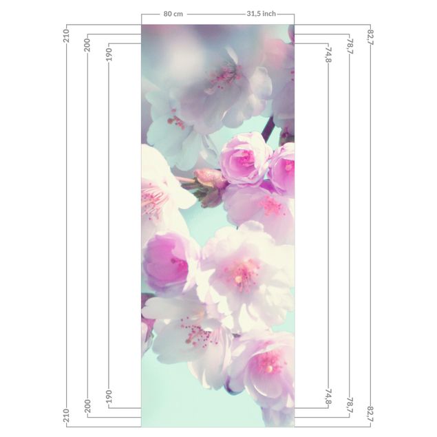 Tylna ścianka prysznicowa - Colourful Cherry Blossoms