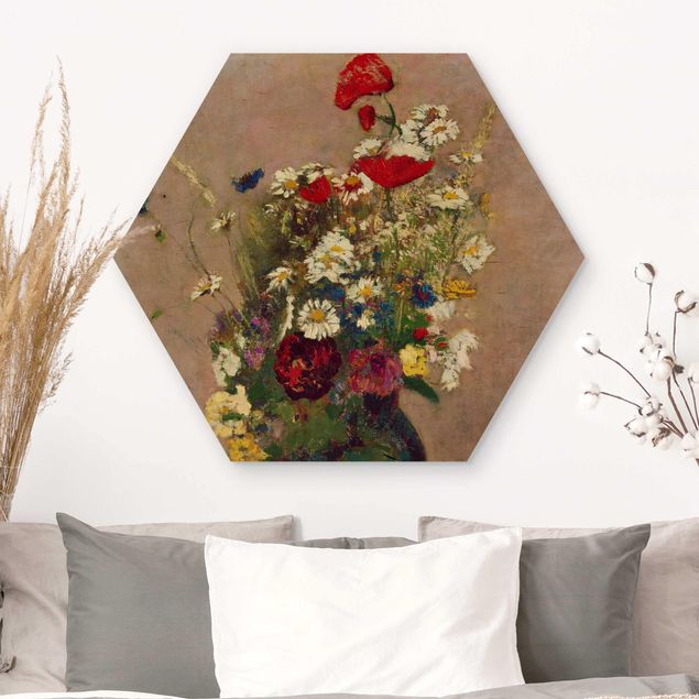 Obrazy na ścianę Odilon Redon - Wazon na kwiaty z makami