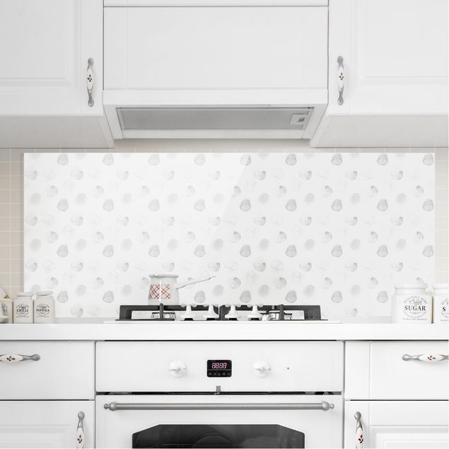 Dekoracja do kuchni Watercolour Dots Gray