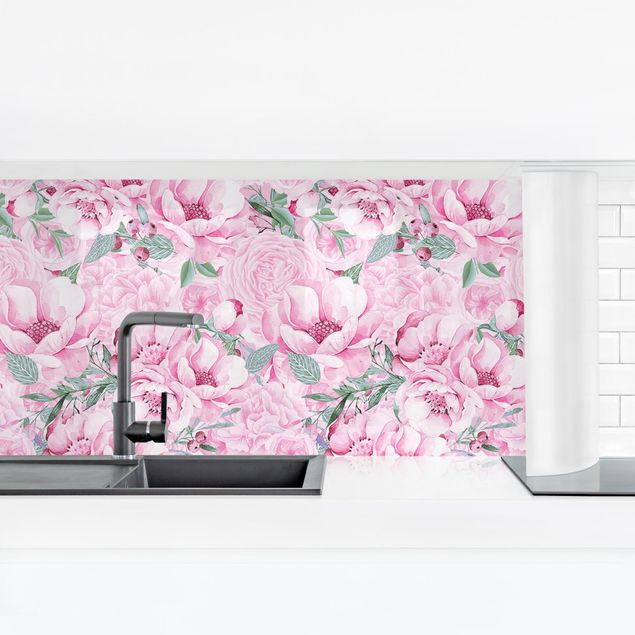 Andrea Haase obrazy  Różowe kwiatowe marzenie Pastelowe róże w akwareli