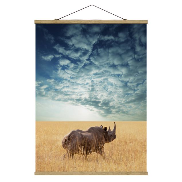 Obrazy na ścianę krajobrazy Nosorożec w Sawannie