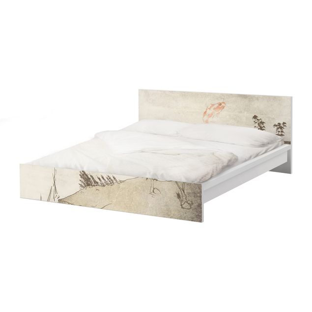 Okleina meblowa IKEA - Malm łóżko 160x200cm - Nr MW8 Japońska cisza