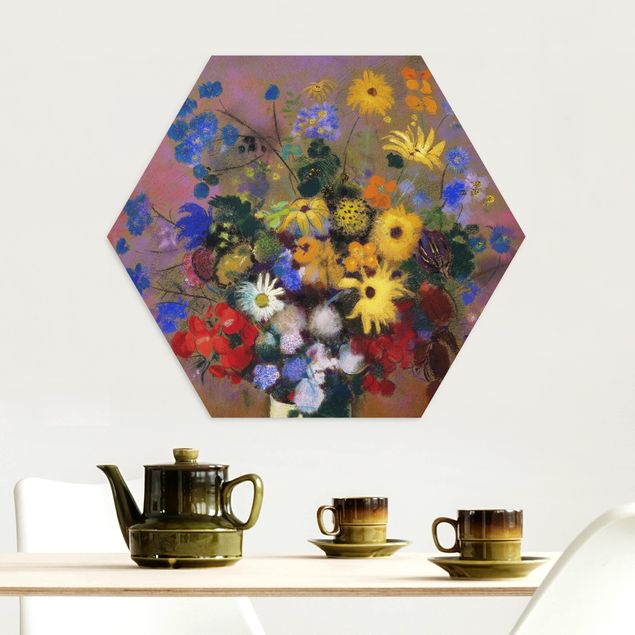 Nowoczesne obrazy do salonu Odilon Redon - Kwiaty w wazonie