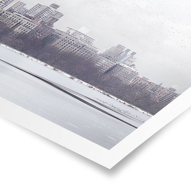 Obrazki czarno białe Nr YK2 Nowy Jork na śniegu