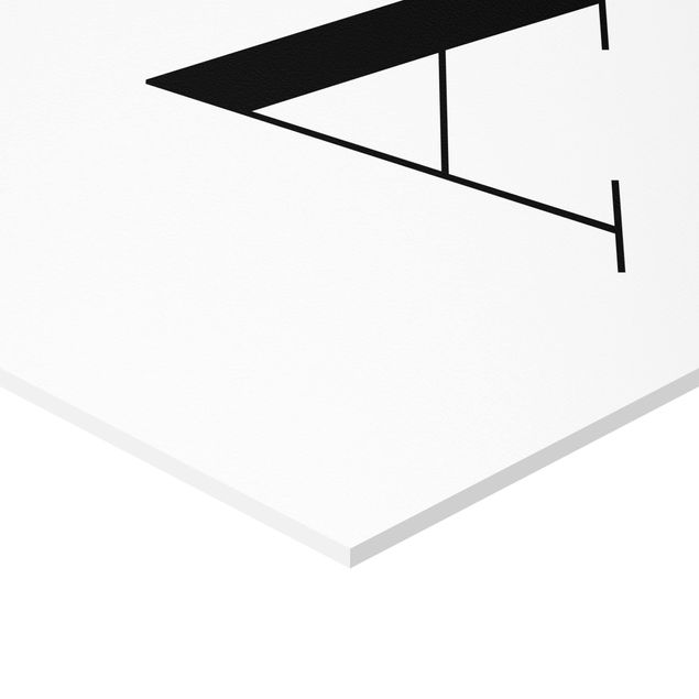Obraz heksagonalny z Forex - Biała litera Szeryf A