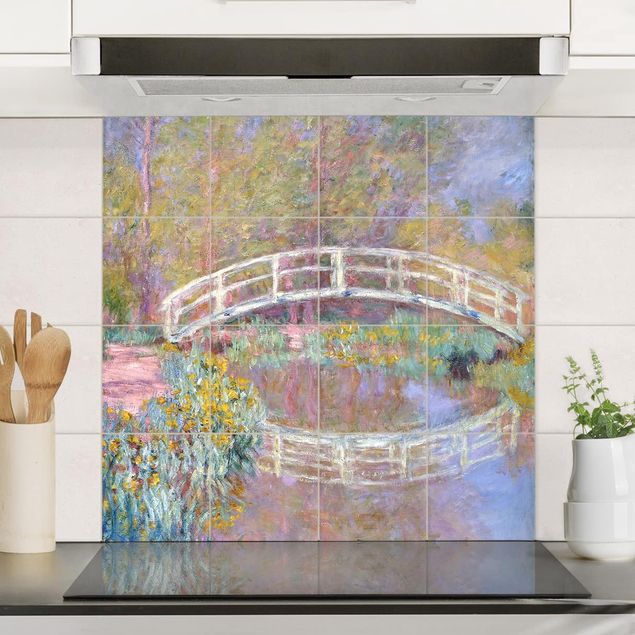 Naklejki na płytki krajobraz Claude Monet - Most Moneta w ogrodzie