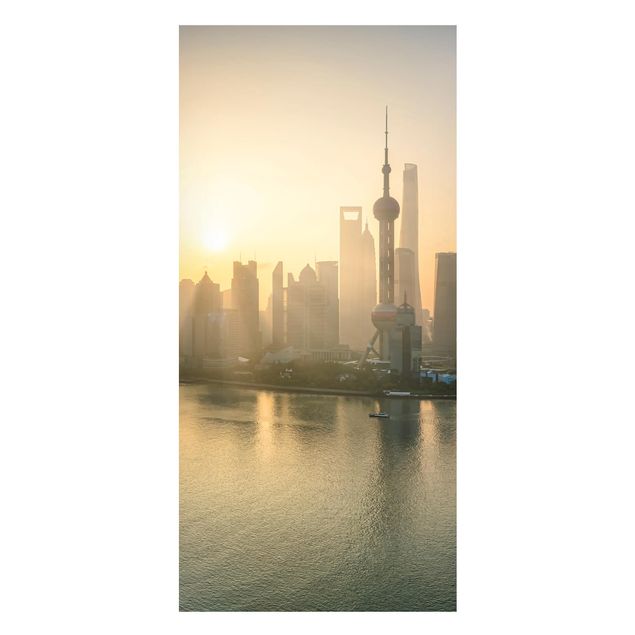 Nowoczesne obrazy do salonu Pudong o wschodzie słońca