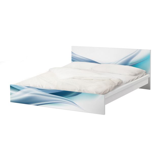 Okleina meblowa IKEA - Malm łóżko 180x200cm - Błękitny pył