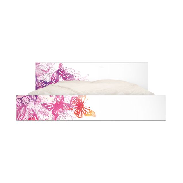 Okleina meblowa IKEA - Malm łóżko 160x200cm - Marzenie motyla