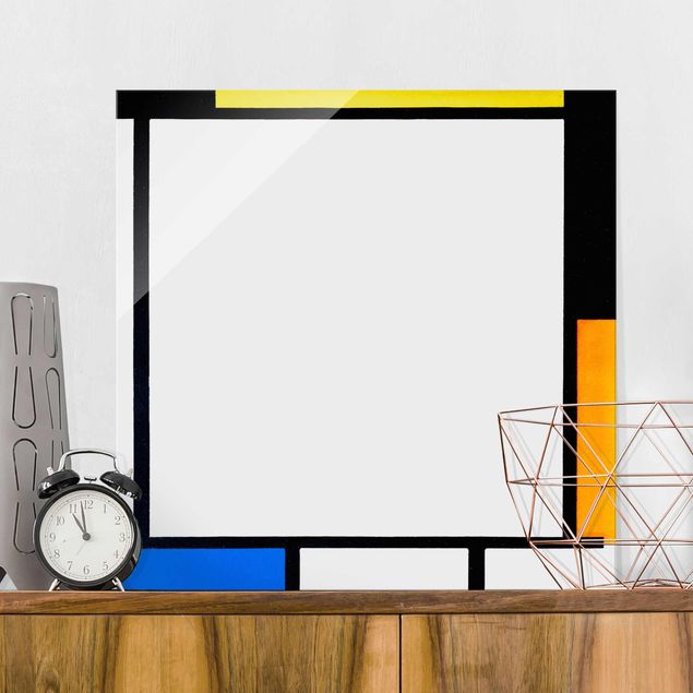 Obrazy na szkle kwadrat Piet Mondrian - Kompozycja II