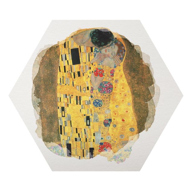 Obrazy portret Akwarele - Gustav Klimt - Pocałunek