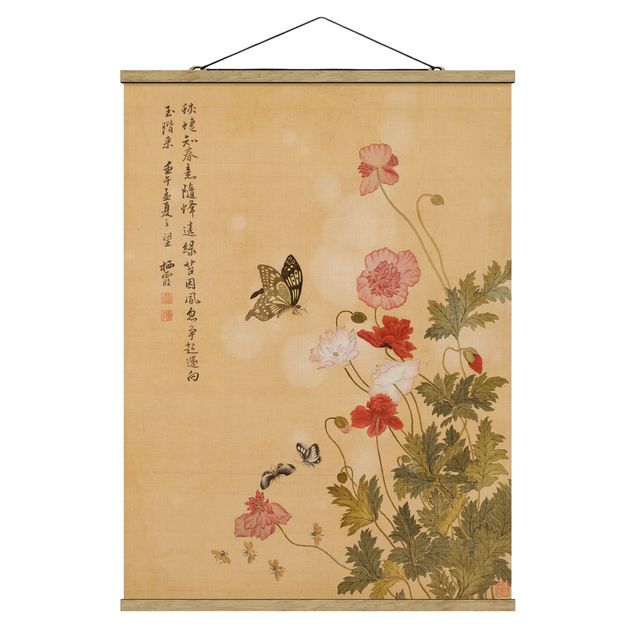 Obrazy nowoczesne Yuanyu Ma - Maki i motyle