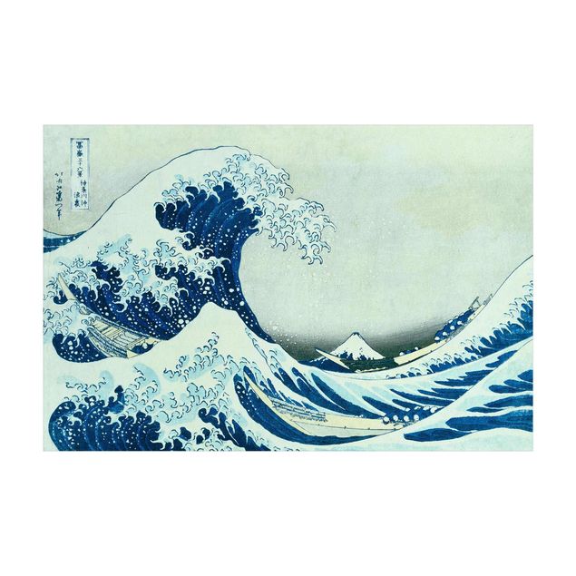 vintage dywan Katsushika Hokusai - Wielka fala w Kanagawie