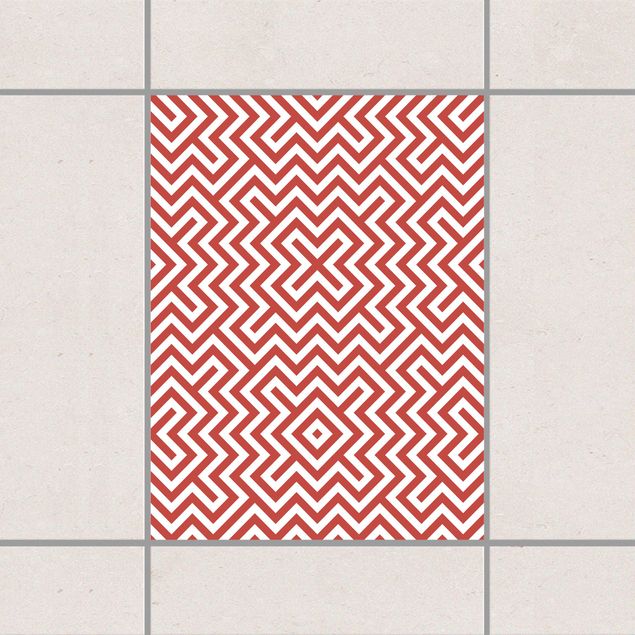 Dekoracja do kuchni Czerwony geometryczny wzór w paski