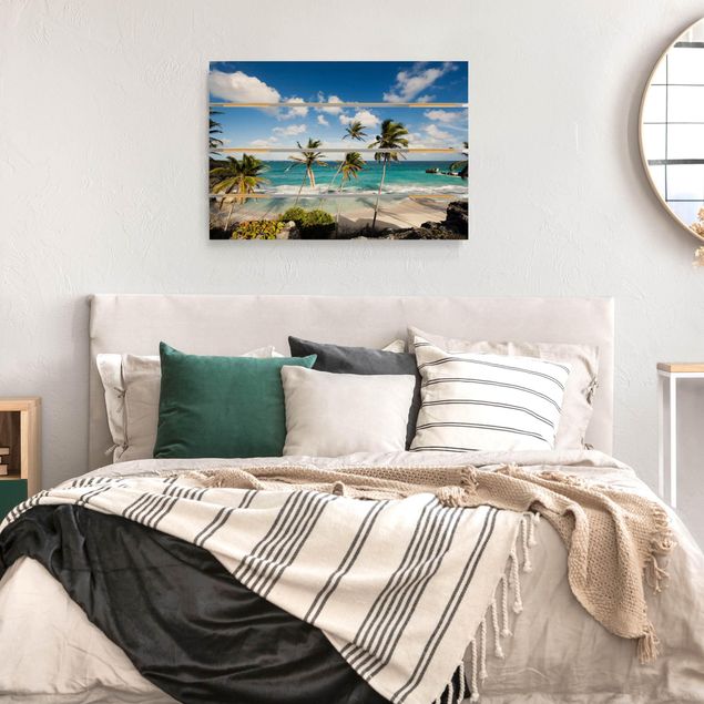 Obrazy z drewna Plaża na Barbadosie