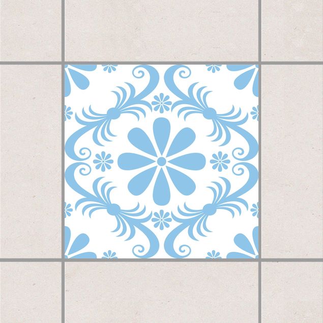 Dekoracja do kuchni Flower Design Biały Jasnoniebieski Niebieski