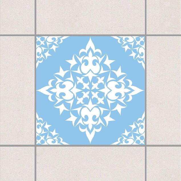 Dekoracja do kuchni Tile Pattern Light Niebieski Niebieski
