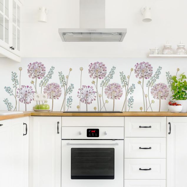Panele szklane do kuchni Allium Ilustracja I