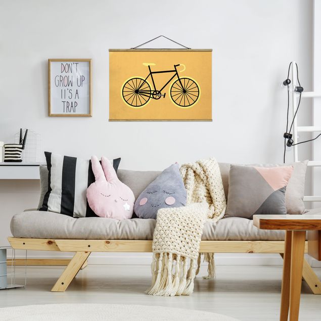 Obrazy nowoczesny Rower w kolorze żółtym