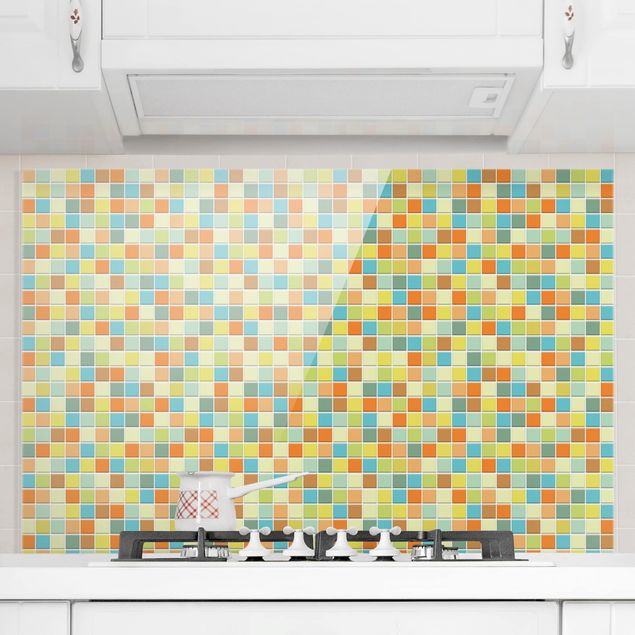 Dekoracja do kuchni Zestaw letni płytek mozaikowych