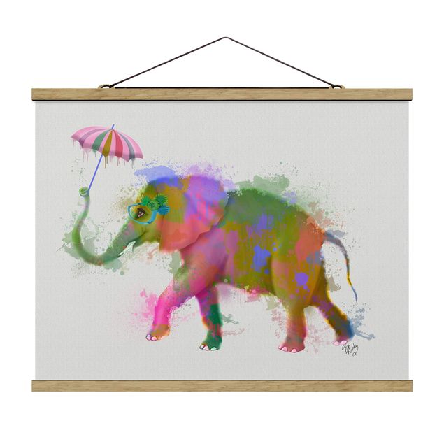 Obrazy zwierzęta Rainbow Splash Elephant