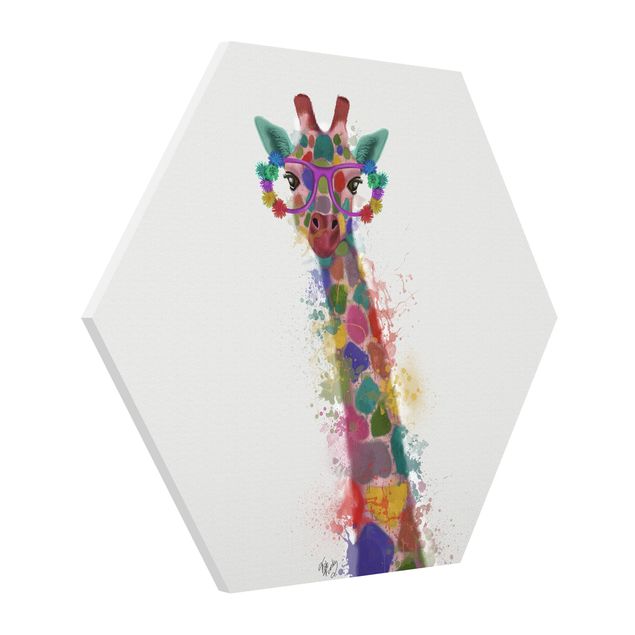 Obrazy żyrafa Rainbow Splash Żyrafa