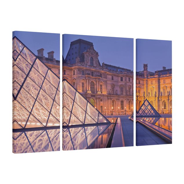 Paryż obraz Louvre Paryż nocą