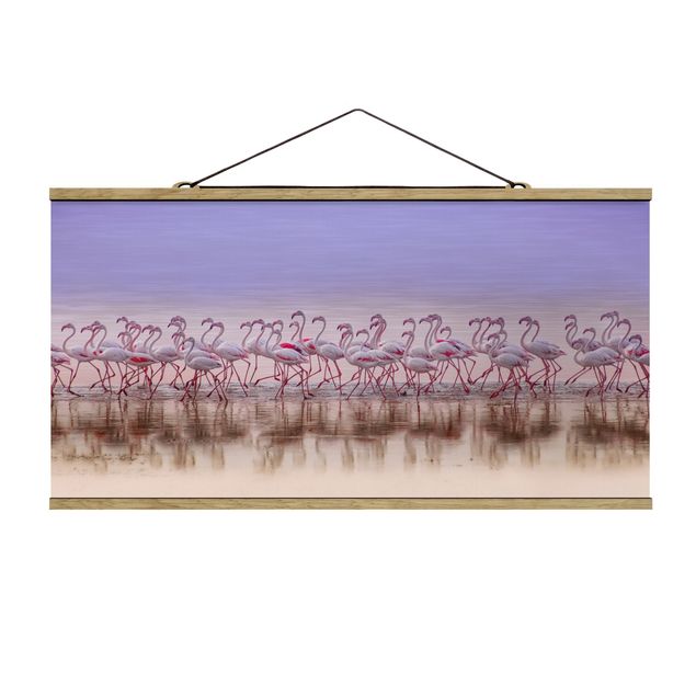 Zwierzęta obrazy Przyjęcie pod Flamingo