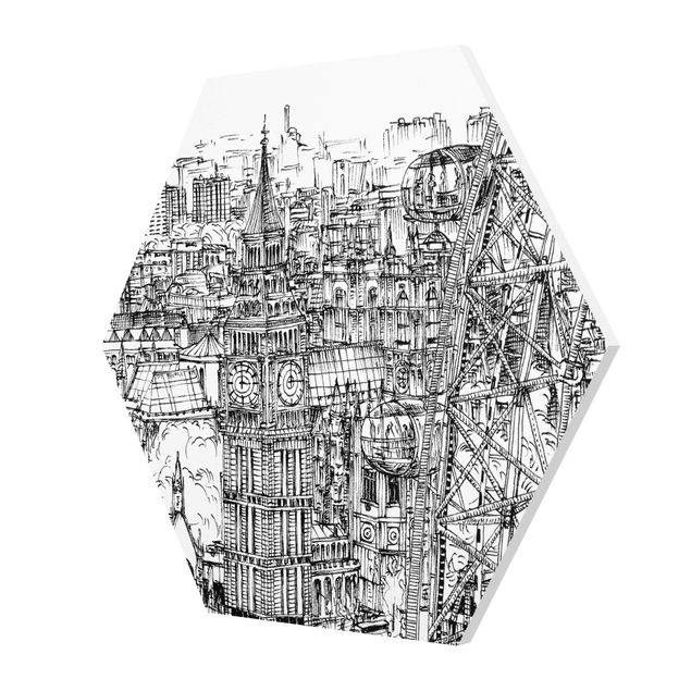 Obrazy architektura Studium miasta - London Eye