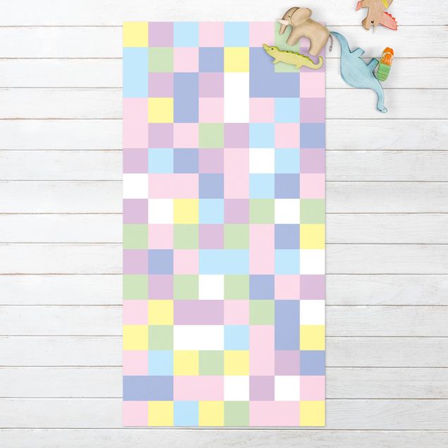 dywany zewnętrzne tarasowe Kolorowa mozaika Cotton Candy