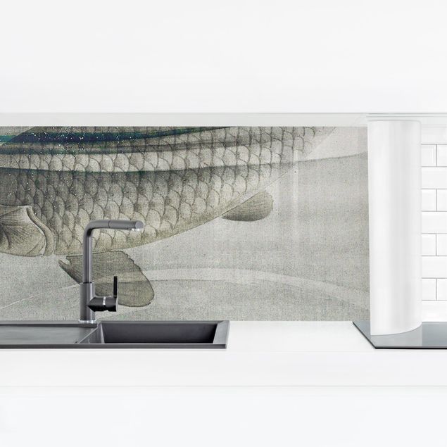 Panel ścienny do kuchni - Ilustracja w stylu vintage Ryba azjatycka III