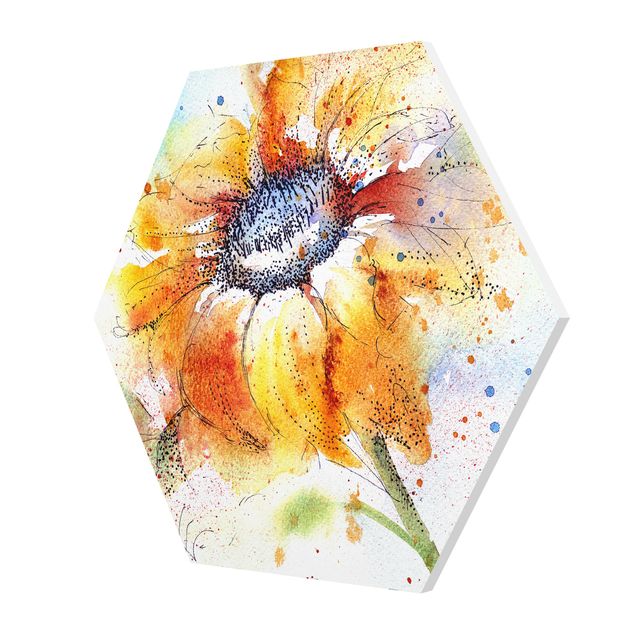 Obrazy kwiatowe Malowany słonecznik