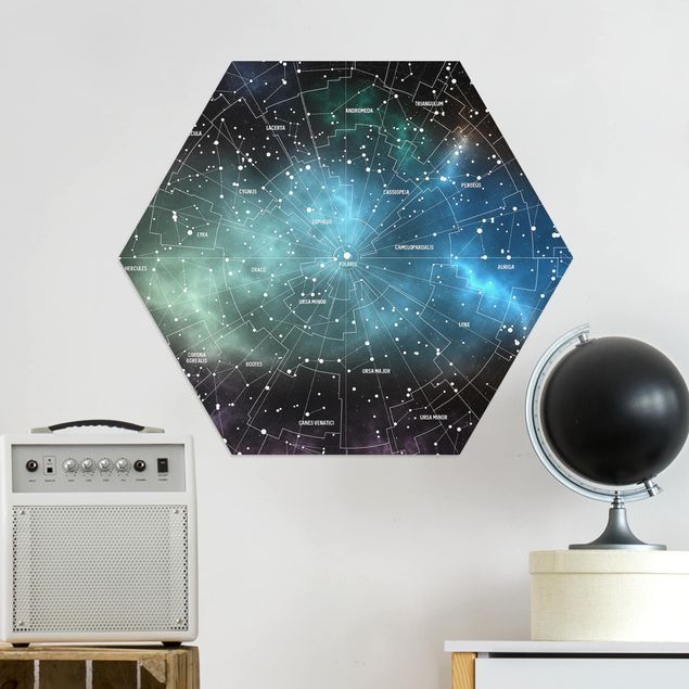 Nowoczesne obrazy do salonu Obrazy gwiazd Mapa mgławic galaktyk