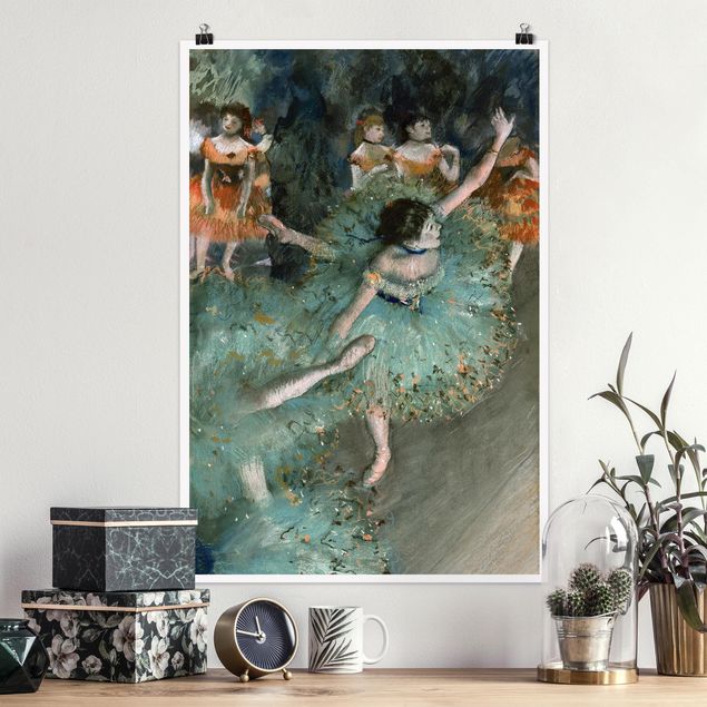 Plakat - Edgar Degas - Tancerki w zieleni