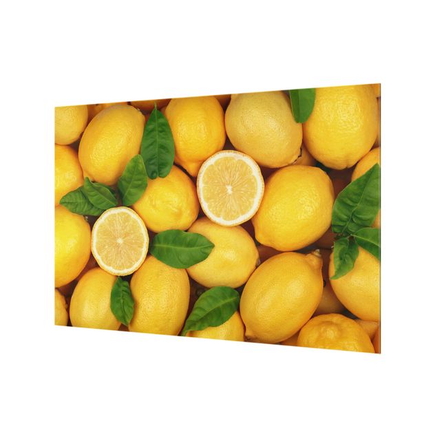 Panel szklany do kuchni - soczyste cytryny