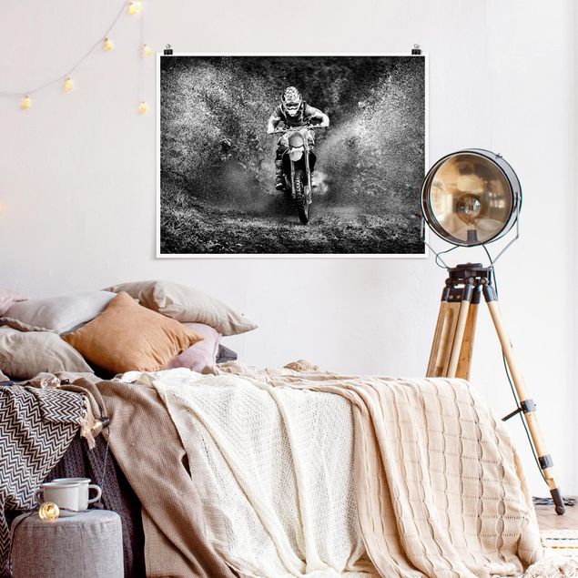 Obrazy nowoczesny Motocross w błocie
