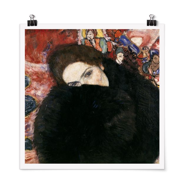 Nowoczesne obrazy do salonu Gustav Klimt - Dama z mufką