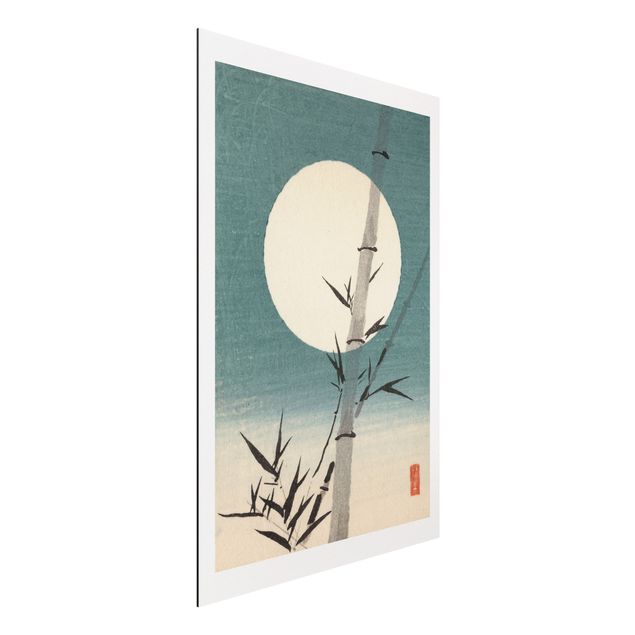 Dekoracja do kuchni Japoński rysunek Bambus i księżyc