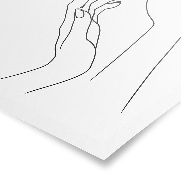 Czarno białe obrazki Line Art Ręce plastyka