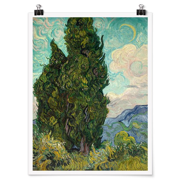 Obrazy impresjonistyczne Vincent van Gogh - Cyprysy