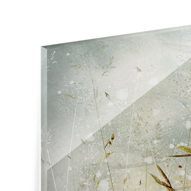 Panel szklany do kuchni - Delikatne gałązki w zimowej mgle